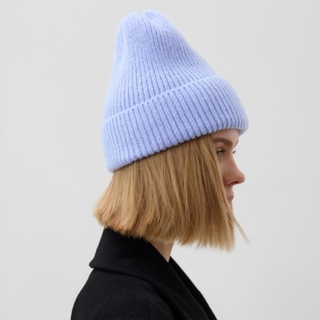Women's hat minku with lapel, size 54-56, lilac color-1