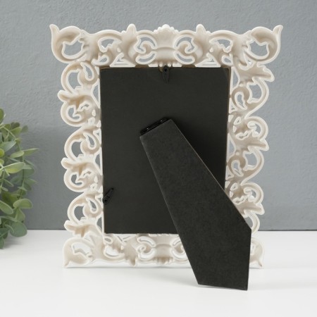 Photo frame plastic 10x15 cm "Patterns from leaves" white 23.7x19.3 cm-2