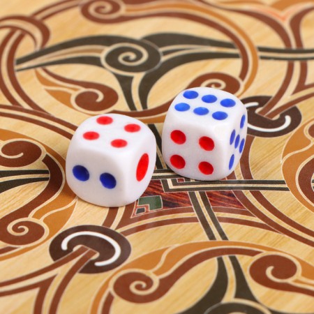 Wooden backgammon is large, with eastern checkers, board game, 50 x 50 cm-5