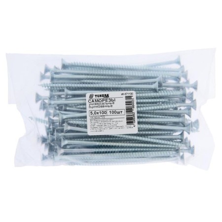 Self -tapping screws universal tundra Krep 5.0x100 mm, zinc, 100 pcs.-1