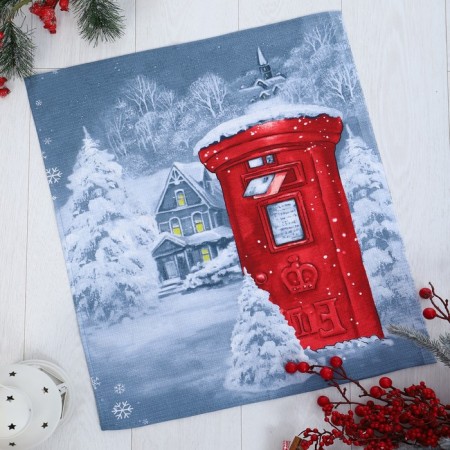 New Year's towel, size 45x60 cm, waffle, 160 g/m, cotton 100%