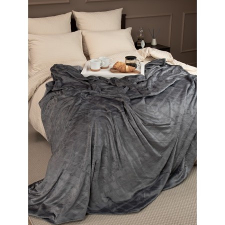 Texrepublic blanket, size 200x220 cm, gray color-8