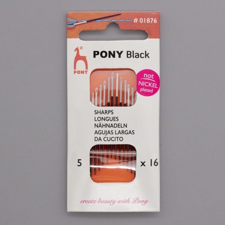 Manual needles Black Sharps, No. 5, White Ear, 16 pcs-2