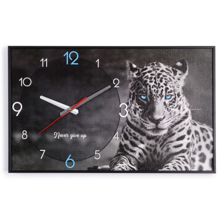 Carty clock wall, interior "leopard", smooth move, 57 x 35 x 4 cm-2