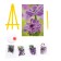 Diamond mosaic with partial filling on the stand “Flowers”, 13 x 19 cm, cardboard