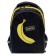 School backpack 40 x 26 x 19 cm, ergonomic back, Hatber Sreet, Banana, Black/Yellow NRK_77087