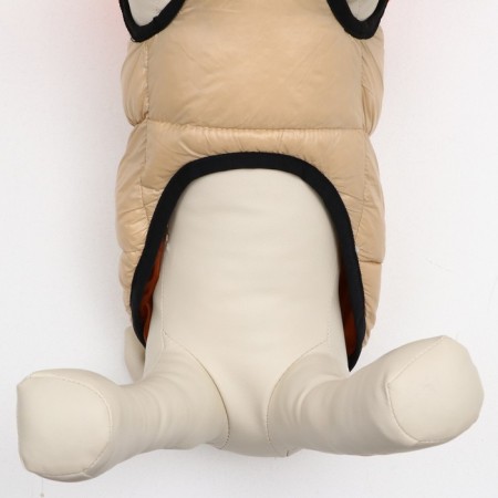 Lightning dog jacket, size 16 (DS 36 cm, OG 46 cm, Osh 35 cm), beige with orange-5