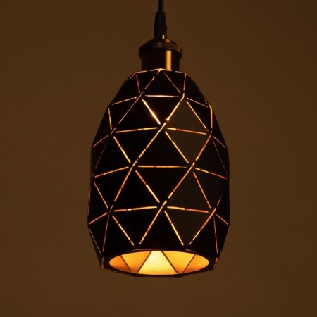 Suspension Bayerlux "perforation" E27 black 13x13x20 125cm-3