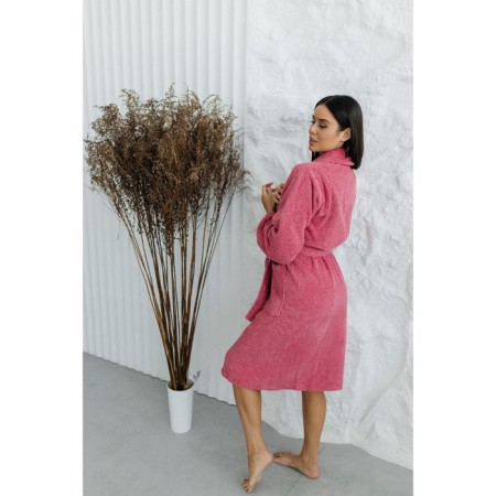Frequency bathrobe, size 46, raspberry color-10