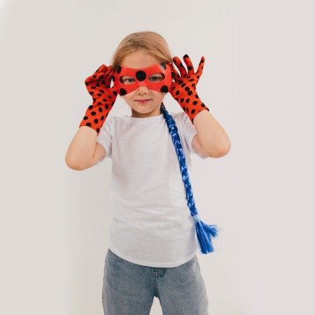 Carnival set "God's cow": mask, braid on elastic band, gloves-3