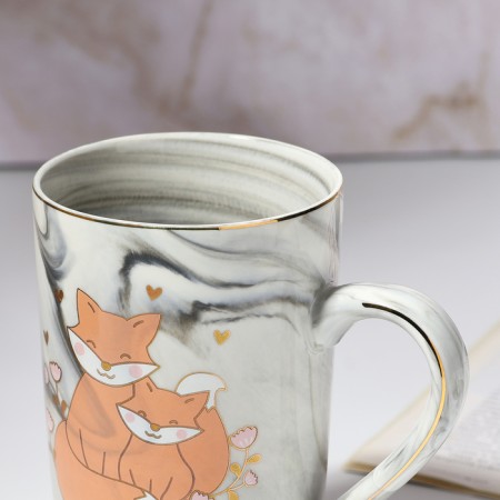 Ceramic mug "Beloved Mom", 350 ml, color gray color-1