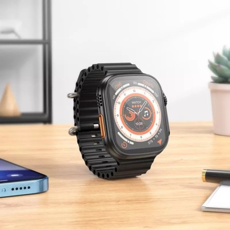 Smart hours Hoco Y12 Ultra, 1.96, 240x280, BT5.0, 320 mAh, call support, Lightning, black-5