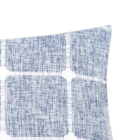 Pillowcase decorative Ethel squares blue color, 45x45 cm polyester-2