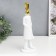 Polystone souvenir "Man - exclamation mark" White with gold 33x10x10 cm