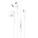 Hoco M101 headphones, wired, inserts, Type-C, 1.2 m, white