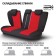 Autoshekhli university Autoprofi TT-902V BK/RD, polyester, velor, a set of 9 items, front row, rear row, black/red color