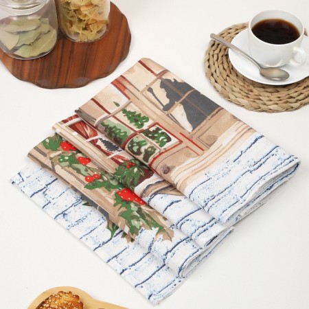 New Year. Towel New Year's Hall 12C35 1253-1 45x60cm, miter 160g/m HL100%-3