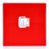 Crafts with a square bottom and window, 20 x 20 x 20 cm, red, 1pc