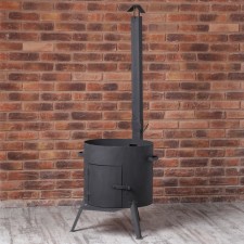 Bake under a cauldron 22 l d = 46 cm, with a chimney, with a door