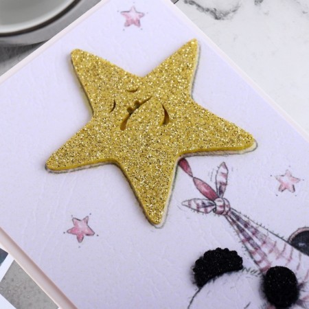 Money envelope "Happy Birthday!" Panda, star, 19x9 cm-2