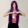 Carnival wig "anime" color purple, long