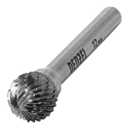 Denzel Borfrase, type D, metal, carbide, spherical, 12 mm