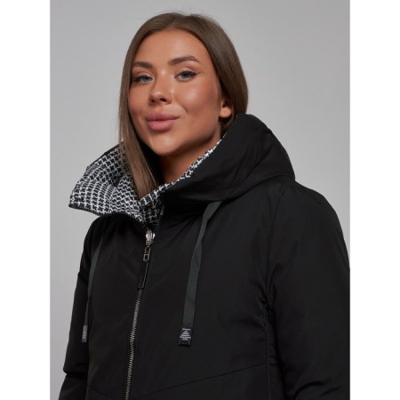 Coat insulated bilateral female, size 48, black color-9