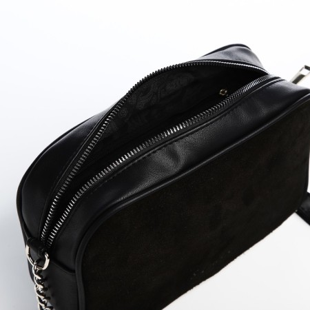 Bag Cross-Bodi with a zipper, black color-3