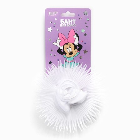 September 1. Hair bow, white, Minnie Mouse