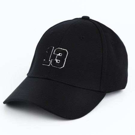 Male cap "13", black color, rr 56-1