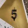 Candle for the cake, number "5", black.