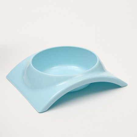 MISK Plastic curved 400 ml, 19.5 x 16.8 x 5 cm, blue