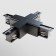 Connector X-shaped for the Technical Tracx-31b, 16.6x16.6x3.2 cm, black color black