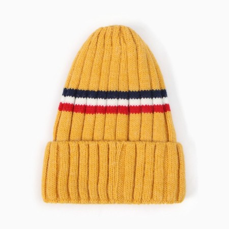 Children's hat, mustard color, size 52-54-2