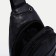 Male sling bag, artificial leather, headphone opening, black color