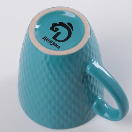 Ceramic Dolyana Mug "Lilu", 190 ml, blue color-3