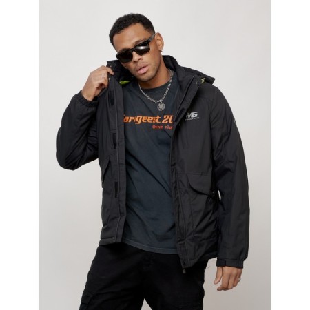 Sports male jacket, size 54, black color-4