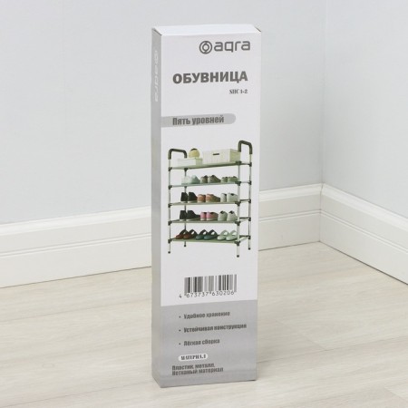 The shoes are universal, 5 shelves, 59 × 30 × 100 cm, black color-3