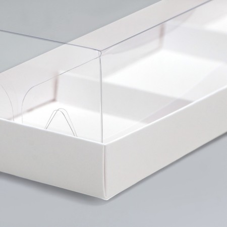 Box for mousse cakes 3 pieces, 26x8.5x6 white-2