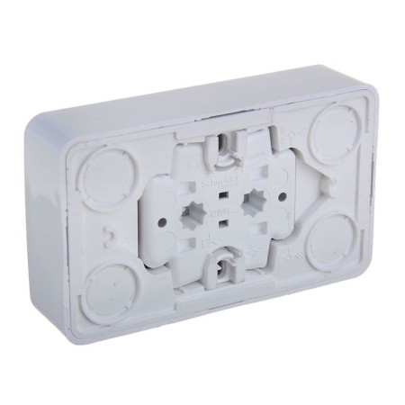 Double SE SE "Study", 16 A, 250 V, overhead, without salary, IP20, white, PA16-005B-2