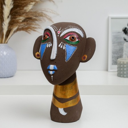 Figure "Helvetia" with painting, 26cm-1