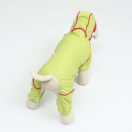 Combiason for dogs, demi -season with a bag, size M (DS 29, OG 37, Osh 27 cm), light green-3