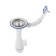 Siphon for washing Unicorn B410, 3 1/2 "x40 mm, with a rectangular overflow