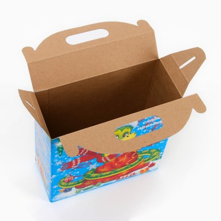 Gift box New Year's snake with a gift of 21 (25.5) x 19.2 x 8 cm-4