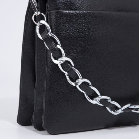 Bag Cross-Bodi with a zipper, black color-3