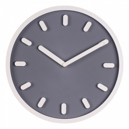 Wall clock, interior "minimal", silent, d-30 cm, gray