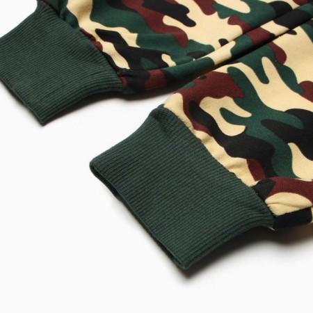 Pants for the boy, the color is dark green, height 110 cm-2
