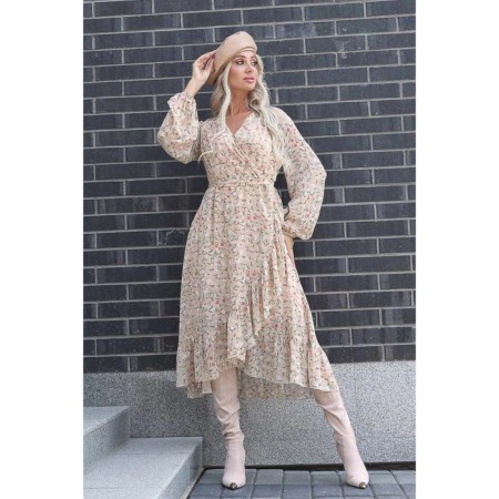 Female dress, size 52, beige color