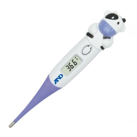 Electronic thermometer A&D DT-624, moisture-proof, flexible tip, memory, "cow"