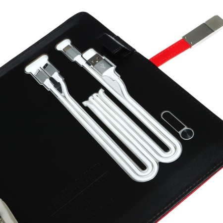 Organizer on the rings, PVC, A5.140 liters, cage, with a pen, gifts. Box, flash drive, exercise, mix-11